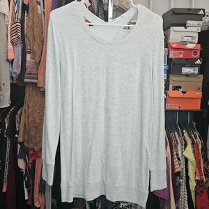 Athleta Light Gray Long Sleeve Top